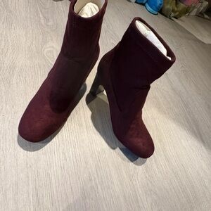 Boots Deep Burgundy Heeled Boots
